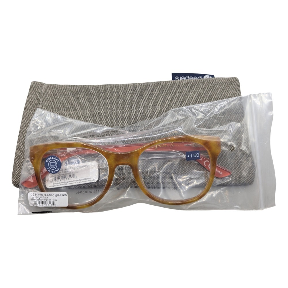 Peepers Light Bright Focus Blue Light Reading Glasses +1.50 Honey Tortoise 2731‎ - Picture 6 of 7